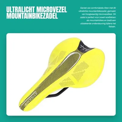 Obrázek produktu pro Lehké sedlo pro horská kola – vyrobeno z mikrovlákna – ergonomický design – prodyšné – pohodlná jízda – vhodné pro silniční kola i horská kola – cyklistické sedlo