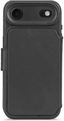 Immagine prodotto di Custodia MagSafe per Apple iPhone Air - Cover portafoglio Decoded in vera pelle 2-in-1 - Nero
