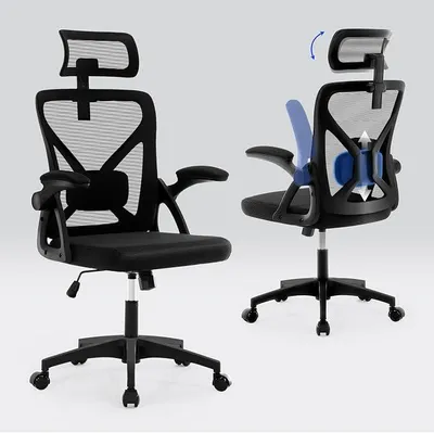 Imagen del producto de Silla de oficina ergonómica con función de inclinación de hasta 125°, capacidad de hasta 150 kg