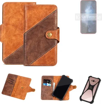Produktbild von K-S-Trade Handyhülle Schutzhülle Bookstyle Case Wallet-Case kompatibel mit BQ Mobile BQ-6061L Slim Cover Klapphülle Kantenschutz Smartphone