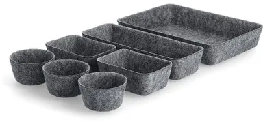 Produktbild von ZELLER 14388 Organizer-Set 8-tlg. aus Filz, grau