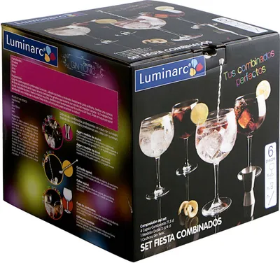 Image de Set de cocktail Luminarc verre multicolore 6 pièces