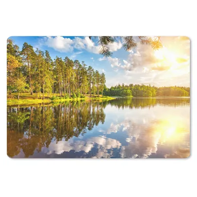 Produktbild von MuchoWow® Mauspad Mousepad Sonne - Wasser - Bäume 27x18 cm - Mousepads - Maus Mat - Pad - Mausunterlage - Büroartikel - Desk Matten
