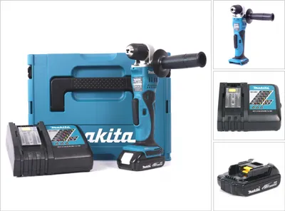 Obrázek produktu pro Makita DDA 351 RY1J Akumulátorová úhlová vrtačka 18V 13,5Nm + 1x baterie 1,5Ah + nabíječka + Makpac