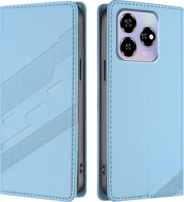 Obrázek produktu pro Pouzdro pro ZTE Axon 60,Polyuretankožené peněženkové pouzdro s přihrádkou na karty a funkcí stojánku Hellblau