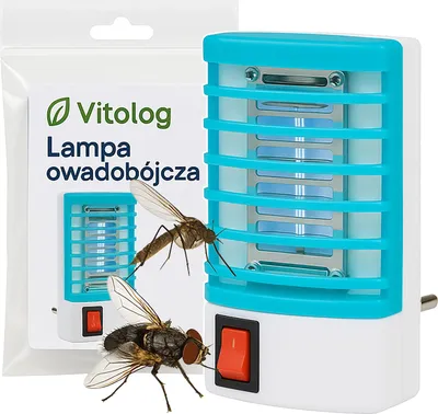 Zdjęcie produktu dla Vitolog Lampa UV na Owady Muchy Komary Osy Elektryczna Łapka Pułapka Owadobójcza do Domu