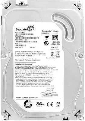 Produktbild von Festplatte Seagate 2Tb ST2000DL001 32Mb Cache 5900Rpm SATA II 3,5" Zoll