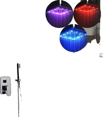 Produktbild von Duschkopf, Edelstahlkonstruktion, LED-Temperaturanzeige, einfache Installation