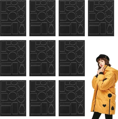 Produktbild von Selbstklebende Reparaturpatches - Nylon Patches für Kleidung - 130 Stück - Schwarz