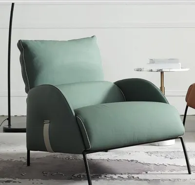 Produktbild von Designer Grüner Sessel Moderner Einsitzer Armsessel 1Sitzer Loungesessel