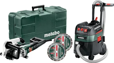 Produktbild von Metabo Mauernutfräse MFE 40 + Allessauger ASR 35 L ACP Set + 2 Diamant-Trennscheiben Classic UC; Kunststoffkoffer