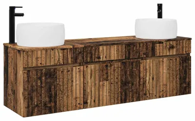 Produktbild von vidaXL Badezimmerschrank-Set 3 stk. Altholz 49 x 44,5 x 66 cm