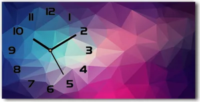 Produktbild von Wanduhr aus Glas – 60x30 cm - Glasbild - Glasuhr - Gehärtetes Glas - schwarze-zeiger - Abstraktion Hintergrund