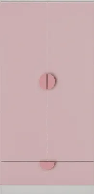 Produktbild von Kinderkleiderschrank 'Sandnes' mit Schublade 123 x 60 x 40 cm Rosa