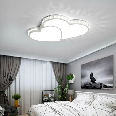 Zdjęcie produktu dla lampa sufitowa LED 24W Lampa sufitowa Żyrandol kryształowy Lampa wisząca w kształcie serca Pokój dzienny Żyrandol w kształcie serca Przedpokój