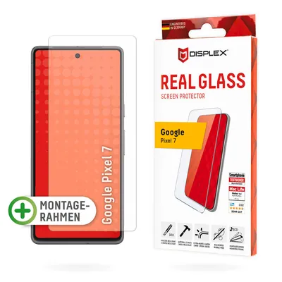 Produktbild von Displex Panzerglas (10H, 2D) für Google Pixel 7, Eco-Montagerahmen, kratzer-resistent, Google, Pixel 7, Trockene Anwendung, Schlagfest, Kratzresistent, Staubresistent, Transparent, 1 Stück(e)