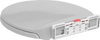 Produktbild von vidaXL Toilettensitz mit Absenkautomatik Quick-Release Hellgrau Oval