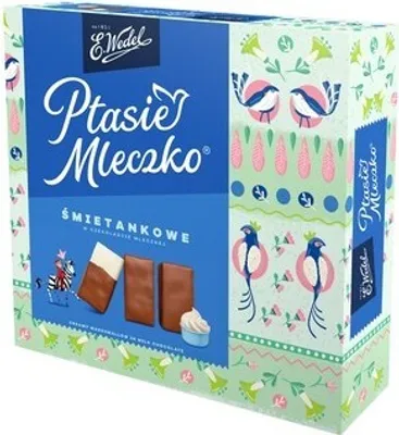 Obrázek produktu pro E. Wedel Ptasie Mleczko Śmietankowe W Czekoladzie Mlecznej 340G