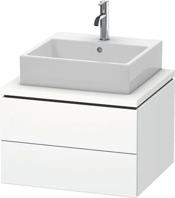 Produktbild von Konsolenunterschrank L-CUBE 400x620x547mm weiß supermatt weiß supermatt