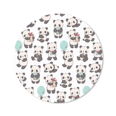 Produktbild von MuchoWow® Mauspad Mousepad Geschenk - Panda - Muster 30x30 cm - Mousepads - Maus Mat - Pad - Mausunterlage - Tischunterlage - Schreibtischmatten