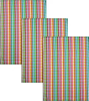 Produktbild von Kracht 3er Pack Baumwoll Küchentuch Restgarn 50x70 cm