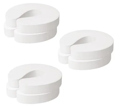 Productafbeelding van Klembescherming voor deuren, 6 stuks, wit, deurstopper