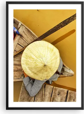 Produktbild von Gerahmtes Poster - Schwarzer Rahmen - Asiatisch Boot Brücke - 50x70 cm - Wand Bild - Wanddeko - Wandbilder - Kunstposter - Wandposter - Bilderrahmen - Bilder - Kunstdruck - P2BPA50x70-4844