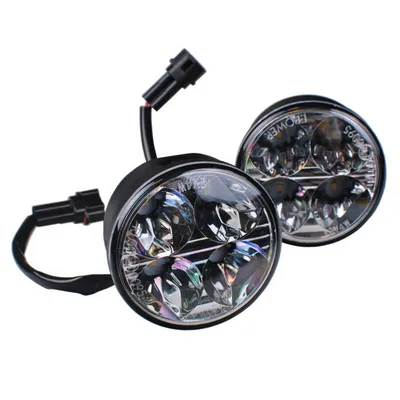 Immagine prodotto di Luce di marcia diurna a LED + scatola con 4 LED | trasparente | rotonda