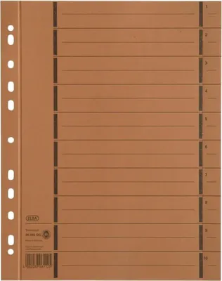 Immagine prodotto di Elba 400004669 Trennblätter mit Perforation - A4 Überbreite, orange, 100 Stück