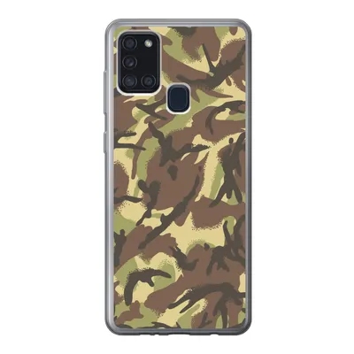 Produktbild von MuchoWow® Handyhülle Schutzhülle Hülle für Samsung Galaxy A21s Camouflage-Muster in natürlichen Farben Silikon Softcase Handy Hülle - Hartschale