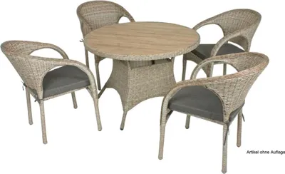 Produktbild von Garden Pleasure Sitzgruppe Bastia, sand Kunststoff, Metall, 9-teilig
