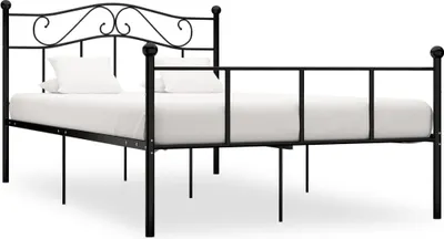 Zdjęcie produktu dla Rama łóżka, czarna, metalowa, 120 x 200 cm