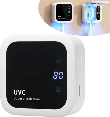 Produktbild von UV-Zahnbürstenreiniger, Tragbarer Zahnbürstenhalter mit Timer, 1000mAh wiederaufladbar