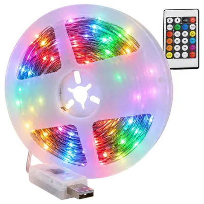 Obrázek produktu pro Verk 12446 LED pásek RGB, IP65, USB, Bluetooth, dálkové ovládání, 10 m