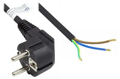 Produktbild von Good Connections Schutzkontakt-St. gew. open end schw. 3m
