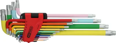 Image de KS TOOLS Jeu de clés mâles coudées Torx, extra-longues, 14 pces ( 151.4440 )