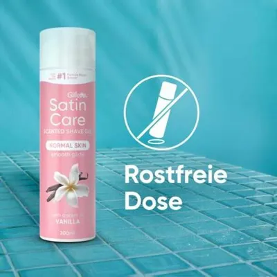 Productafbeelding van Gillette Satin Care scheergel voor vrouwen, met vanillegeur, voor normale huid, 200 ml