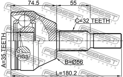 Produktbild von NTY Gelenksatz Antriebswelle Radseitig für DODGE Nitro SUV NPZ-CH-028