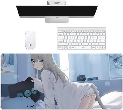 Image de Grand tapis de souris gaming XXL antidérapant 900 x 400 mm, motif anime