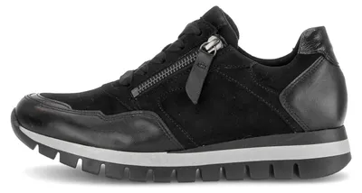 Produktbild von Gabor Damen Erwachsene Sneaker Low 6030.01.001 Weite H Reißverschluss Wildleder