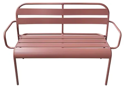 Image de Banc de jardin en aluminium 118cm Framboise SOHA