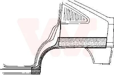 Produktbild von VAN WEZEL Seitenwand Reparaturblech für OPEL Kadett E CC (T85)