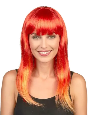 Imagen del producto de Peluca larga para mujer, color rojo