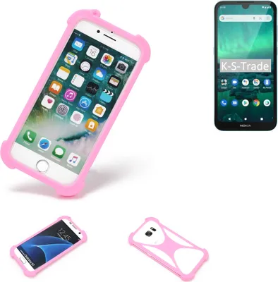 Produktbild von K-S-Trade Handy Hülle kompatibel mit Nokia 1.3 Schutz Hülle Bumper Silikon Schutz Hülle Cover Case Silikoncase Silikonbumper TPU Softcase