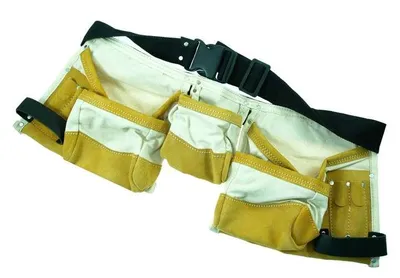 Image de Ceinture à outils pour monteurs toile cuir 11 poches
