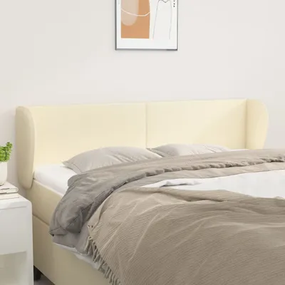 Produktbild von The Living Store Kopfteil mit Ohren Creme 147x23x78/88 cm Kunstleder