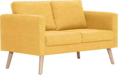 Produktbild von vidaXL 2-Sitzer-Sofa Stoff Gelb