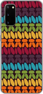 Produktbild von MuchoWow® Handyhülle Schutzhülle Hülle für Telefoonhoesje Samsung Galaxy S20 Häkelmuster - Retro - Regenbogen Silikon Softcase Handy Hülle - Bild
