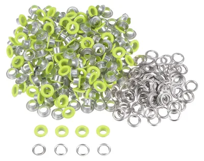 200 Metallösen 4,5 mm neongrün für DIY-Projekte