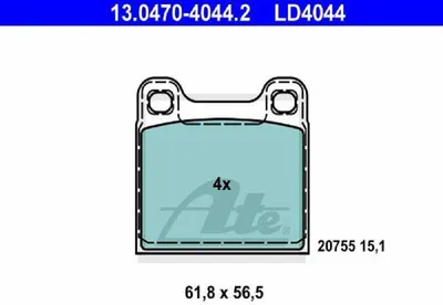 Zdjęcie produktu dla Klocki Hamulcowe Volvo Tył C70/S70/V70 95-05 Ceramic